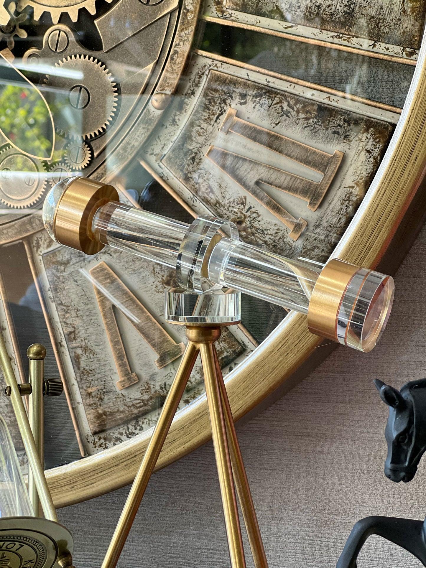 Vitrascope Metal Kristal Dekoratif Dürbün Obje