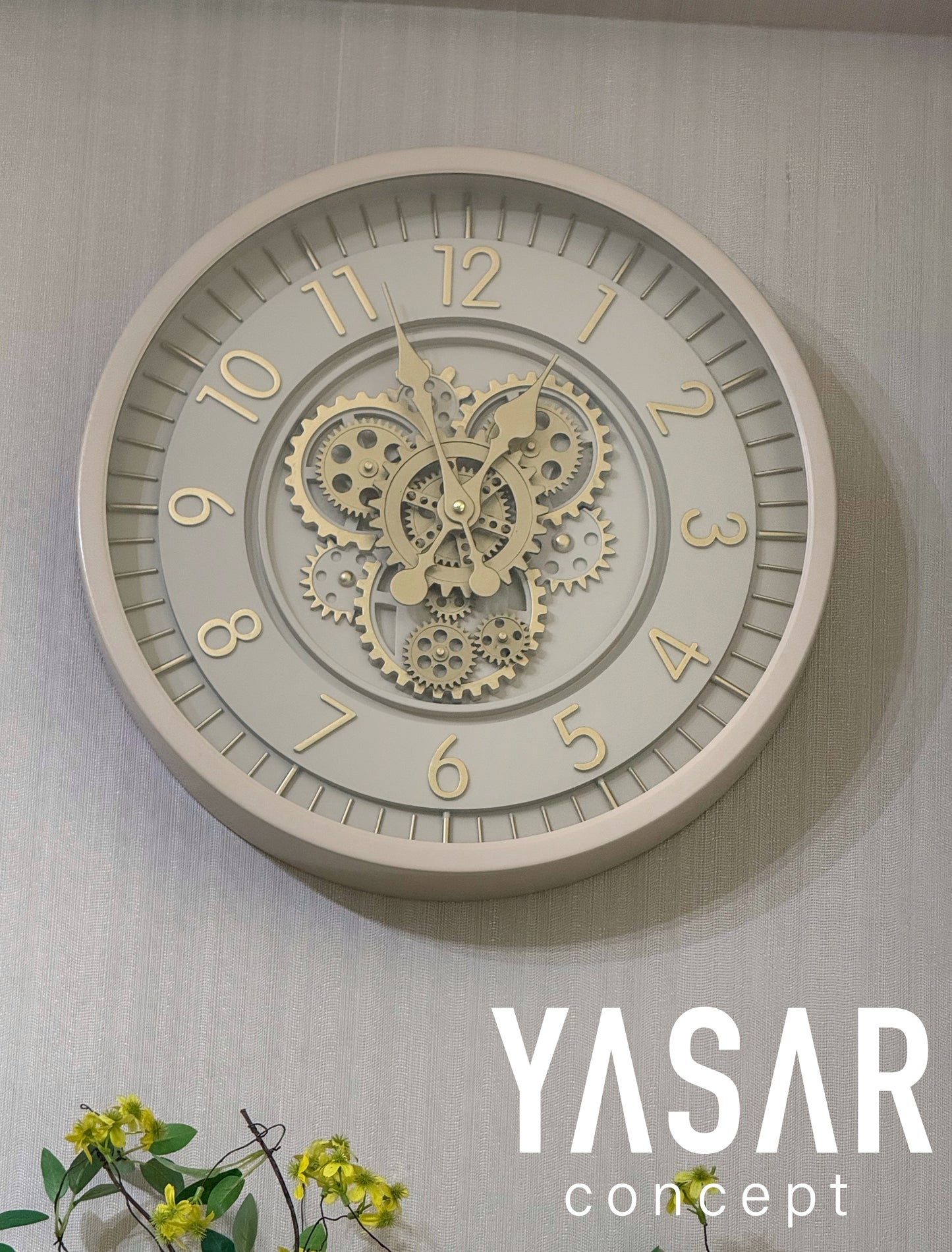 Frostellum Metal Çarklı Duvar Saati 46 Cm