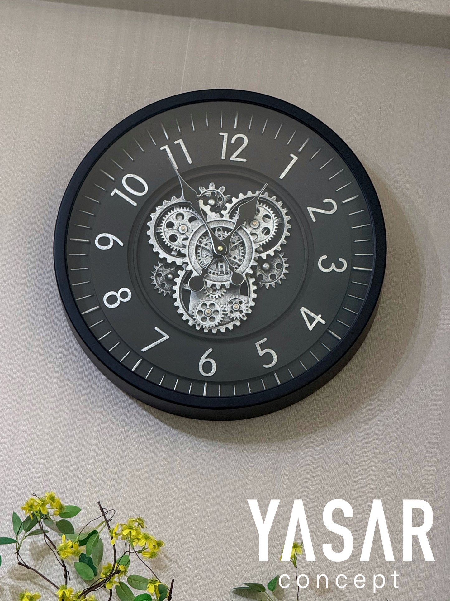Noctogear Metal Çarklı Duvar Saati 46 Cm