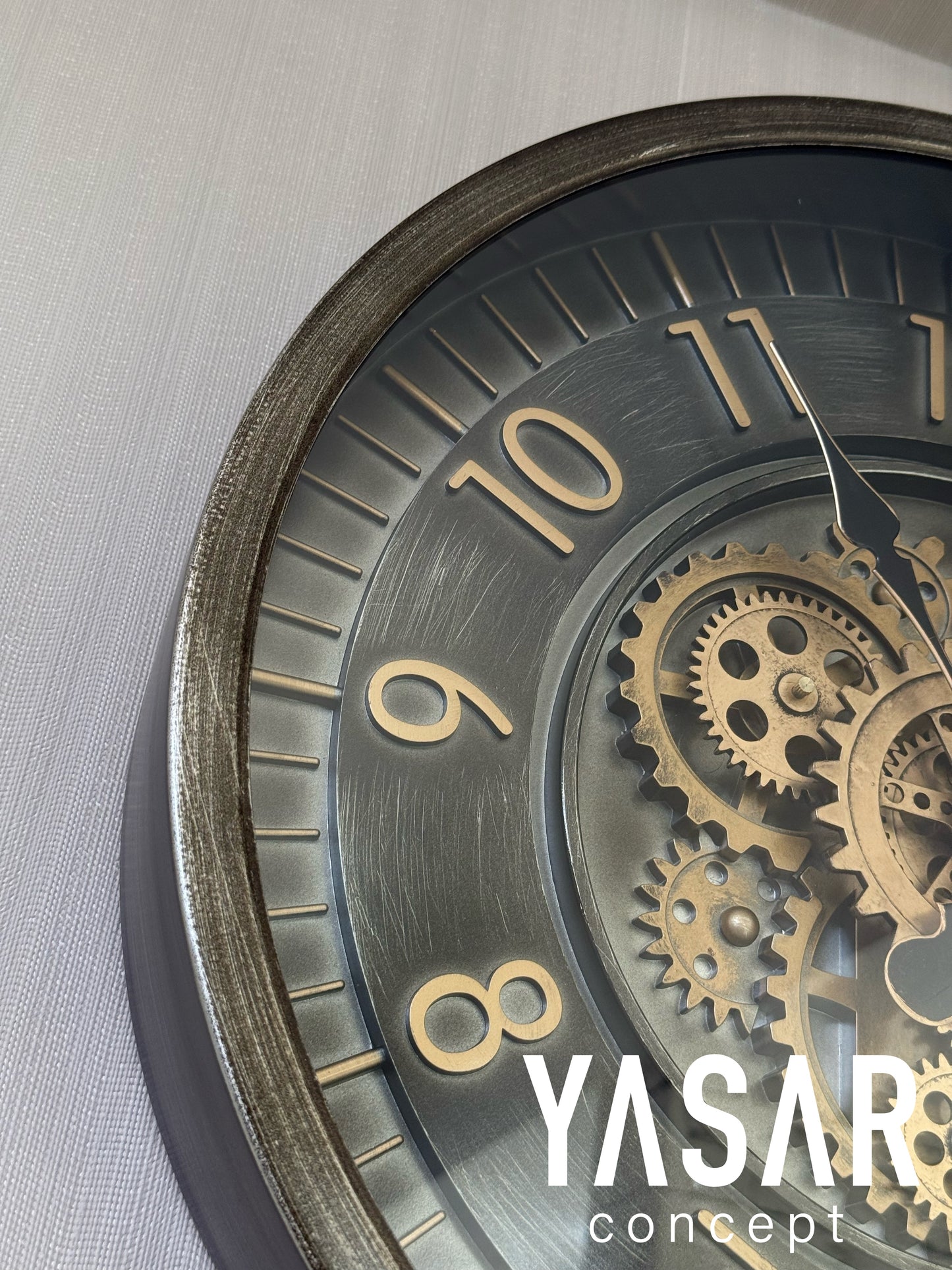 Coglume Metal Çarklı Duvar Saati 46 Cm