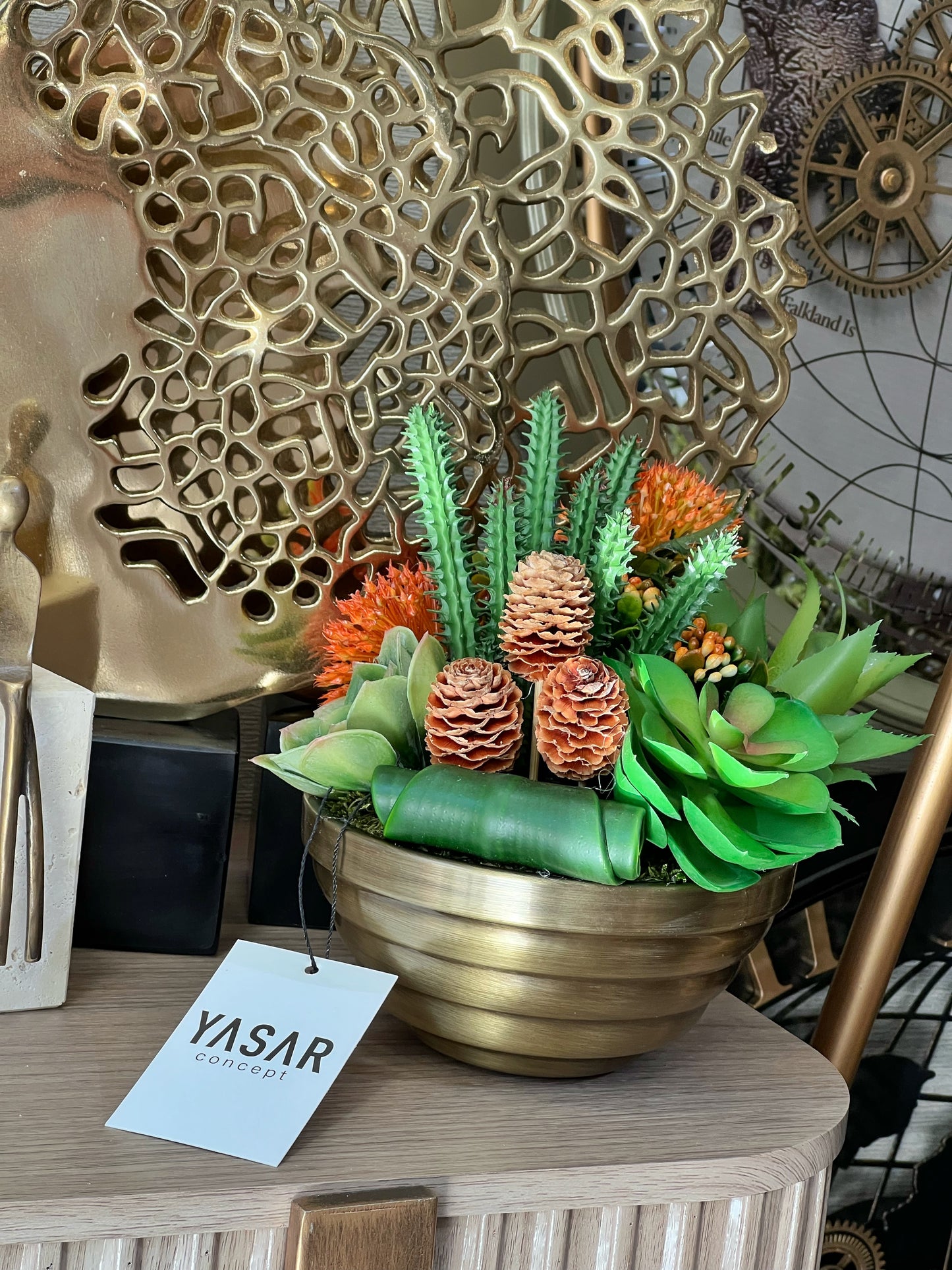 Succalia Metal Vazolu Sukulent - II