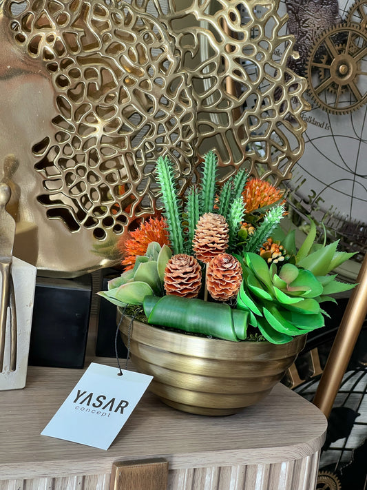 Succalia Metal Vazolu Sukulent - II