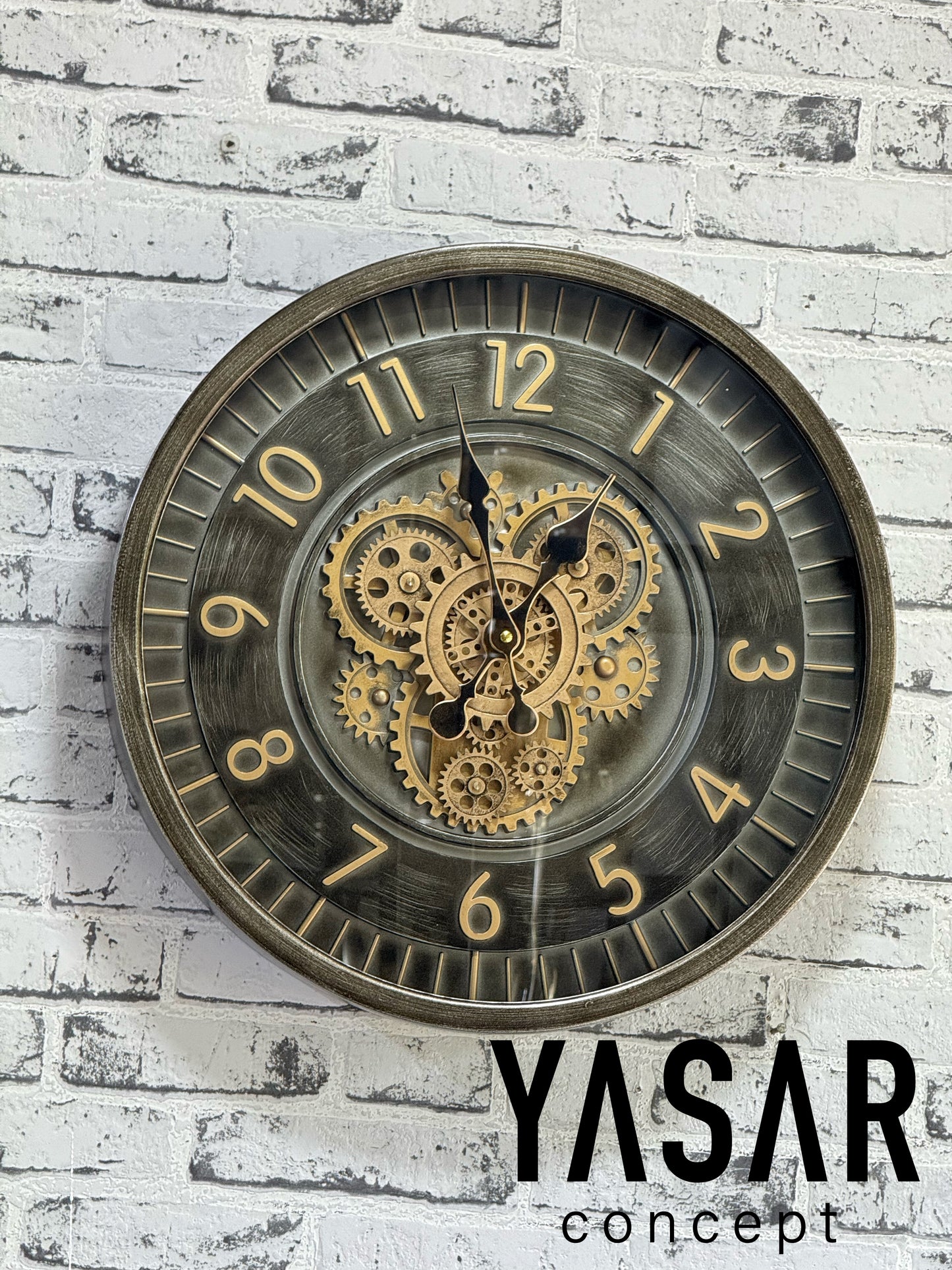 Coglume Metal Çarklı Duvar Saati 46 Cm
