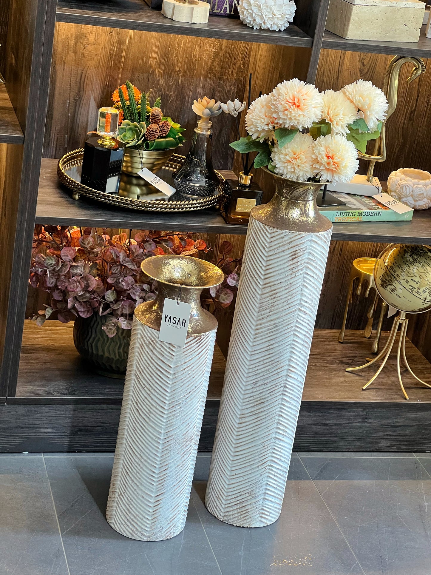 Valiron Metal Yer Vazosu Set