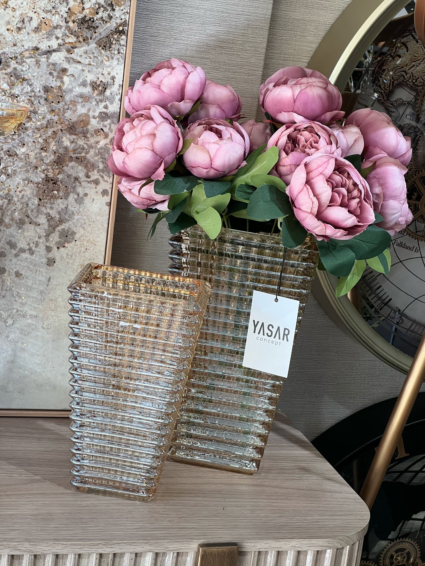 Bacara Cam Vazo Amber Set