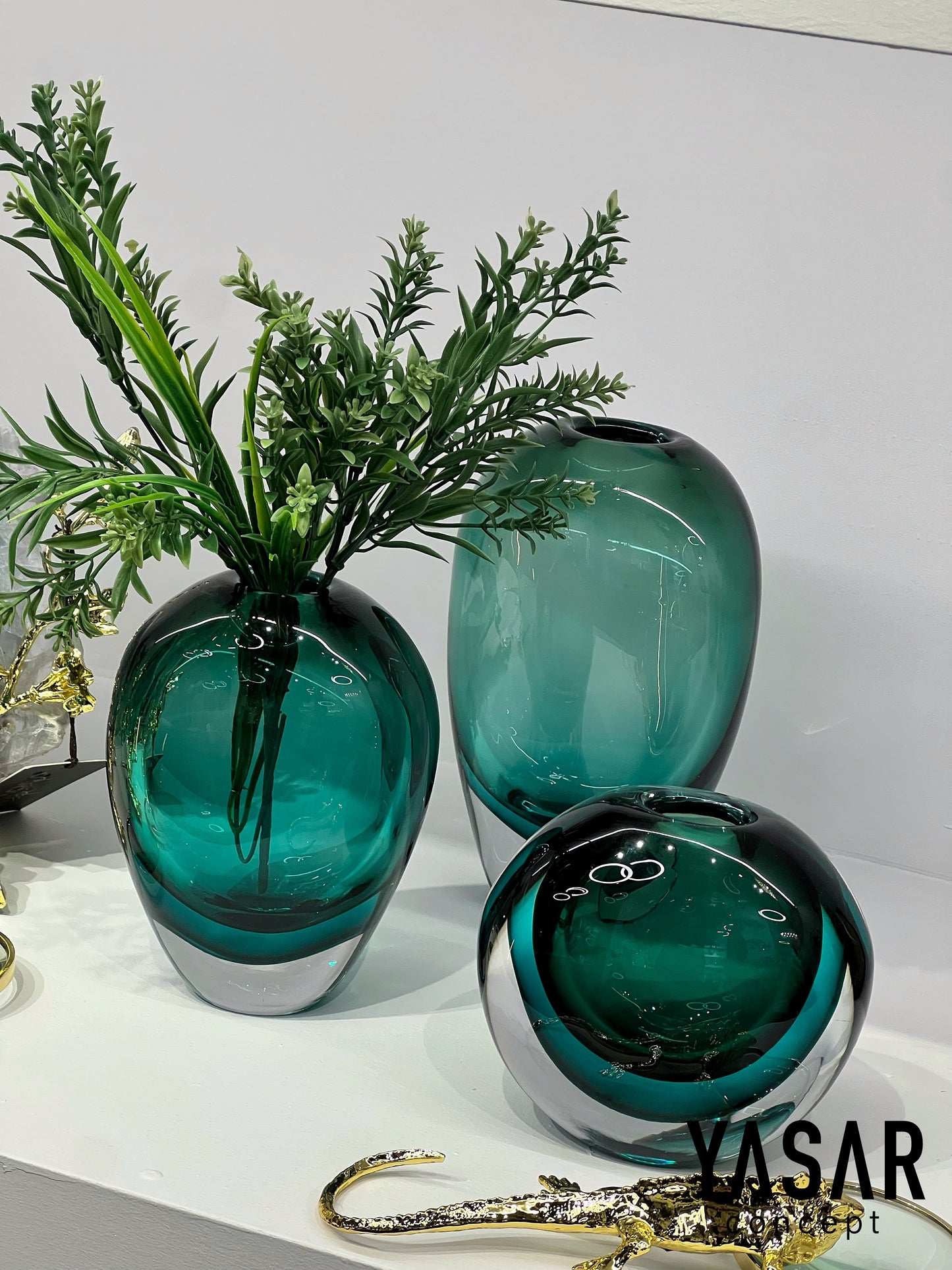 Zerra Yeşil Cam Vazı