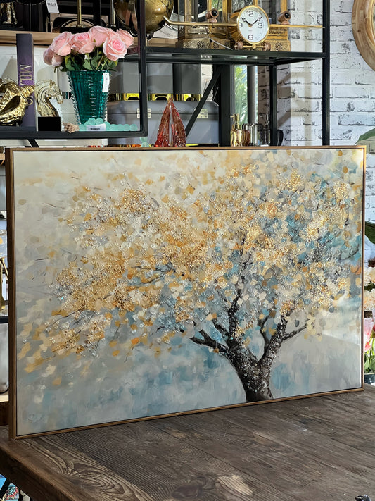 Sylvienne Ağaç Kristal Epoksi Taşlı Reçine Tablo