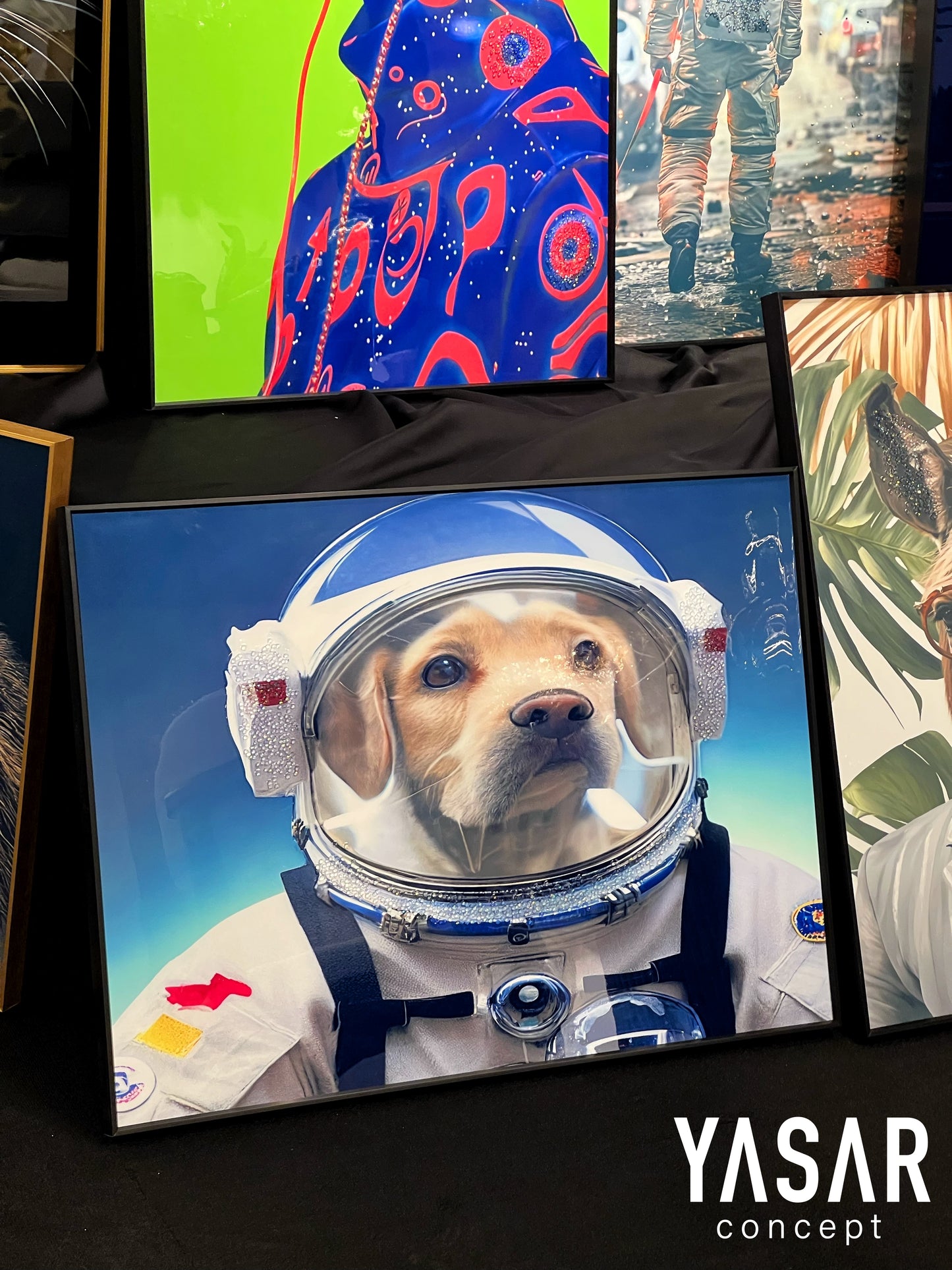 Dogstronaut Köpek Reçine Tablo