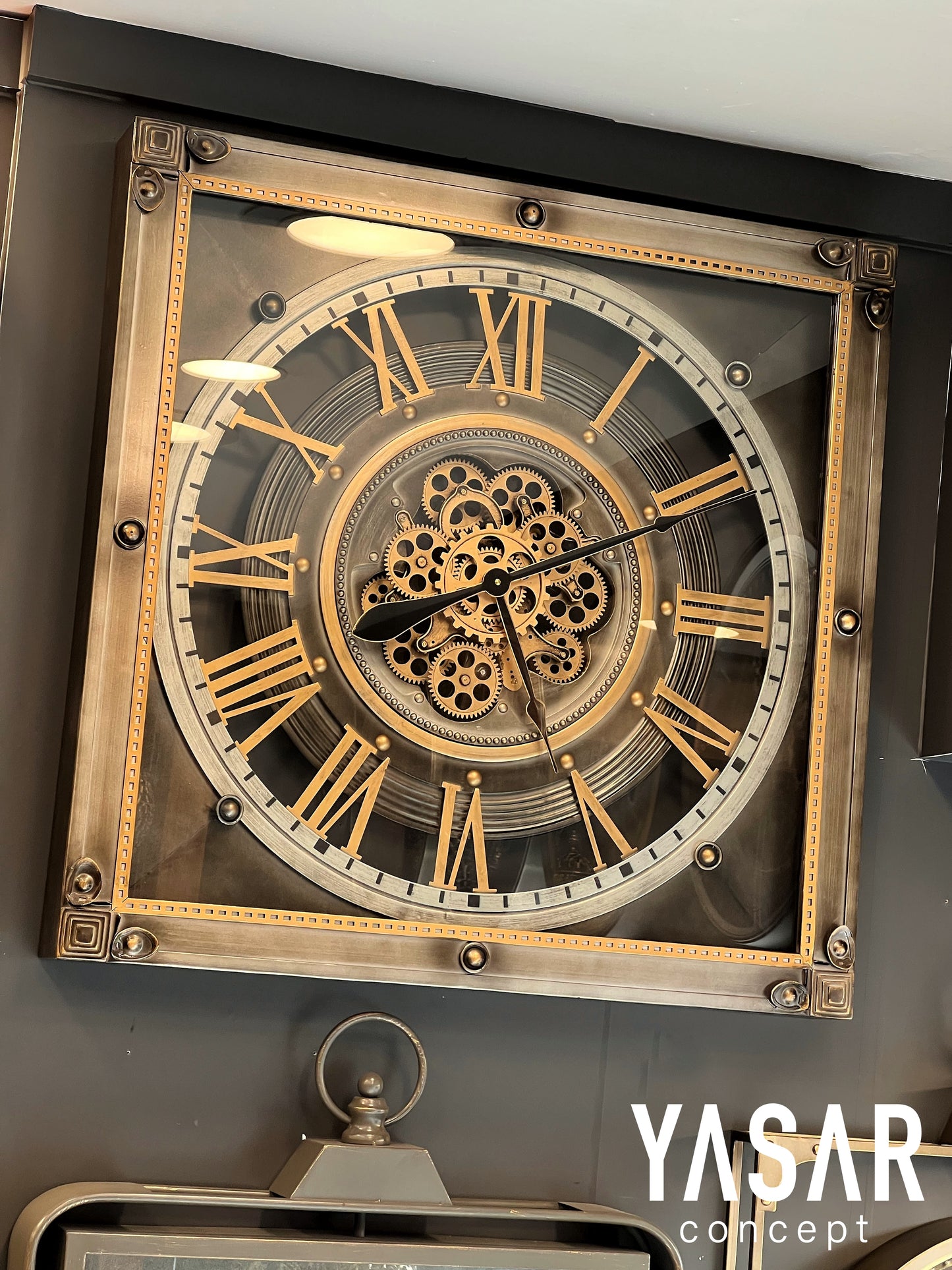 Greenwich Metal Çarklı Duvar Saati 80 Cm