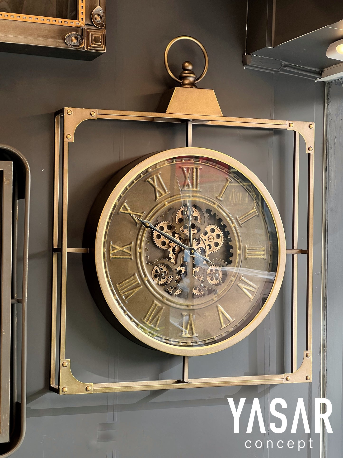 Cogravity Metal Çarklı Duvar Saati 60x80 Cm