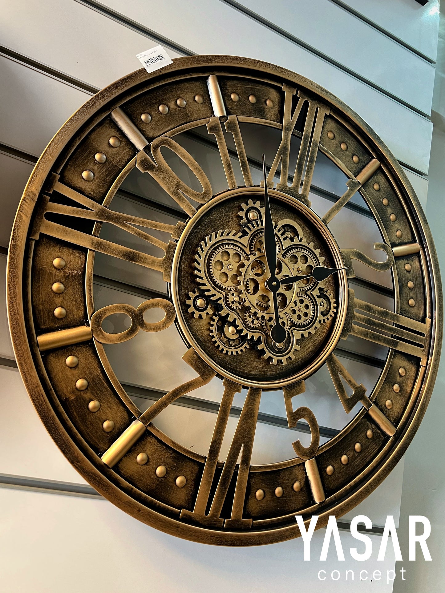 Tempoir Metal Çarklı Duvar Saati 80 Cm