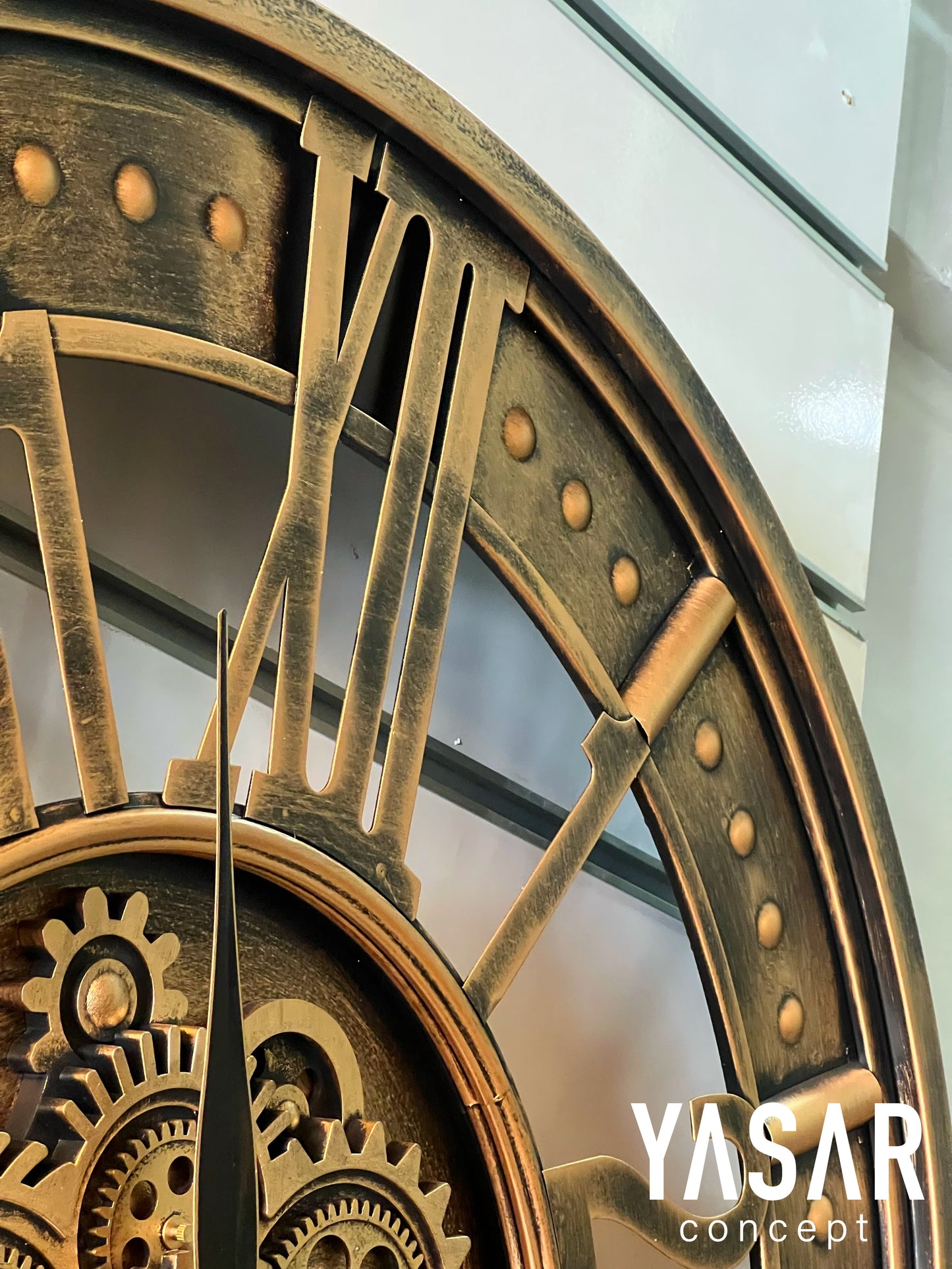 Tempoir Metal Çarklı Duvar Saati 80 Cm