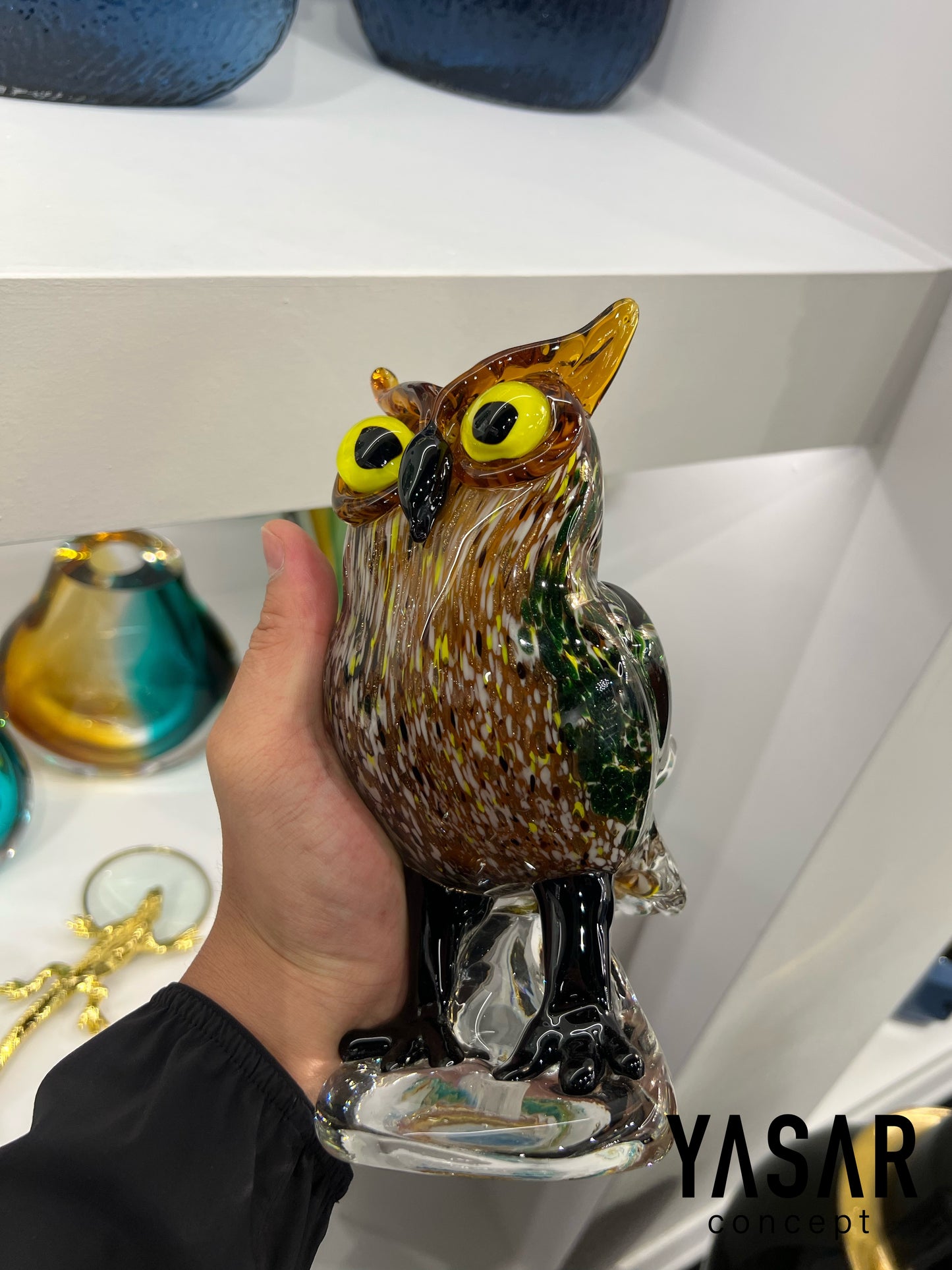 Crystowl Cam Dekoratif Obje