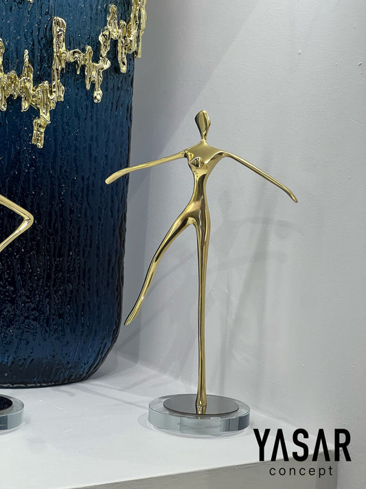 Baloria Pirinç Dekoratif Balerin Obje-I