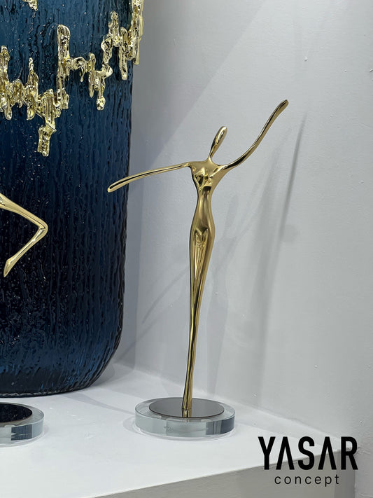 Baloria Pirinç Dekoratif Balerin Obje-II