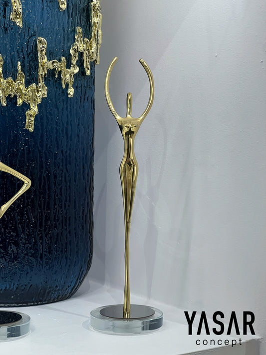 Baloria Pirinç Dekoratif Balerin Obje-III