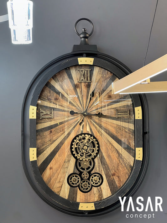 Woodria Çarklı Duvar Saati 58x90 Cm