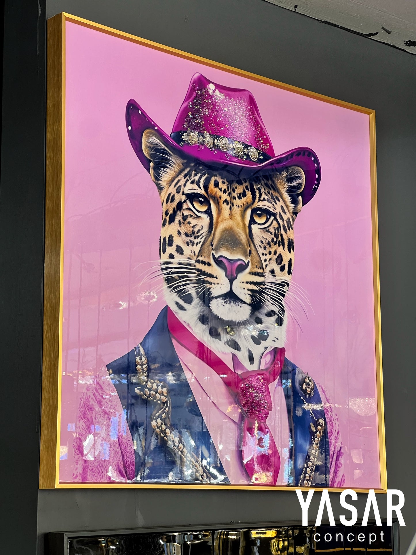 Pinkraww Leopar Reçine Tablo