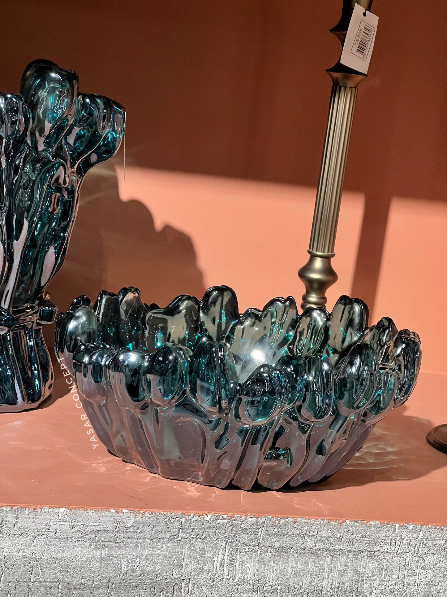 Frost Veil Petrol Yeşili Cam Kase