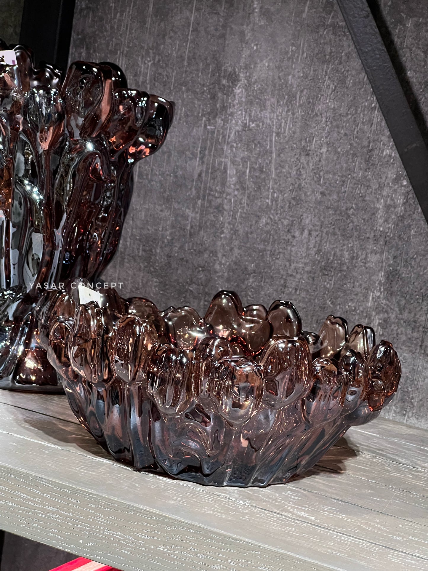 Frost Veil Kahve Cam Kase