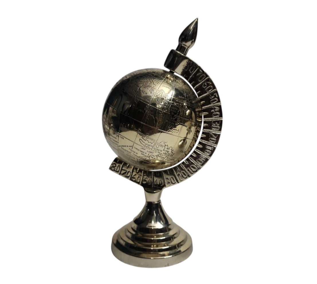 Meridian Metal Dünya Küre Gold 11x23 Cm