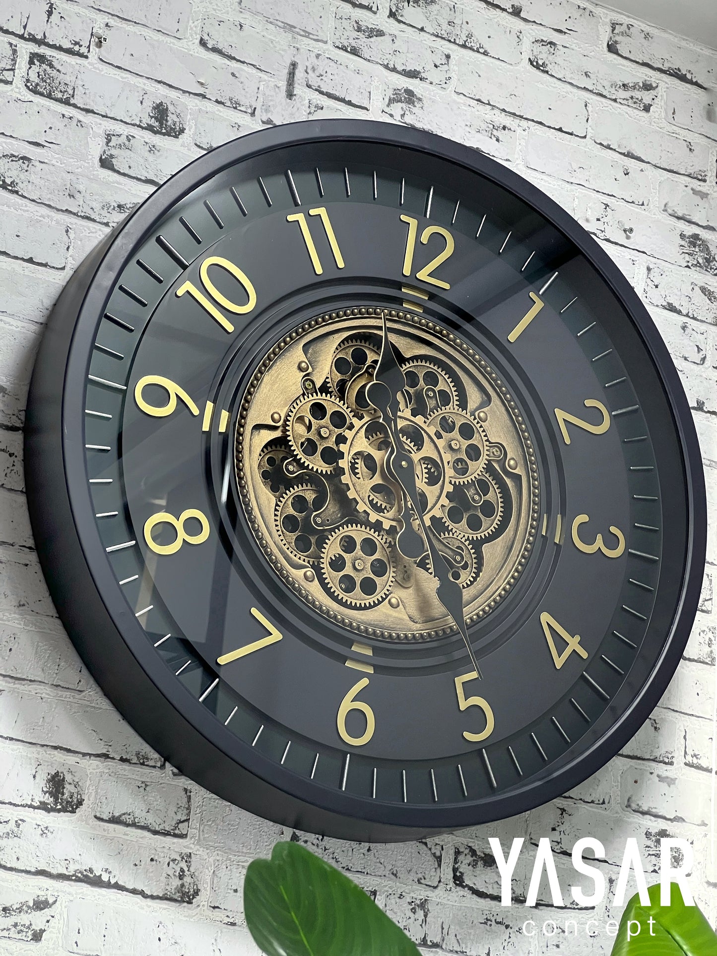 Ticcarno Metal Çarklı Duvar Saati 66 Cm
