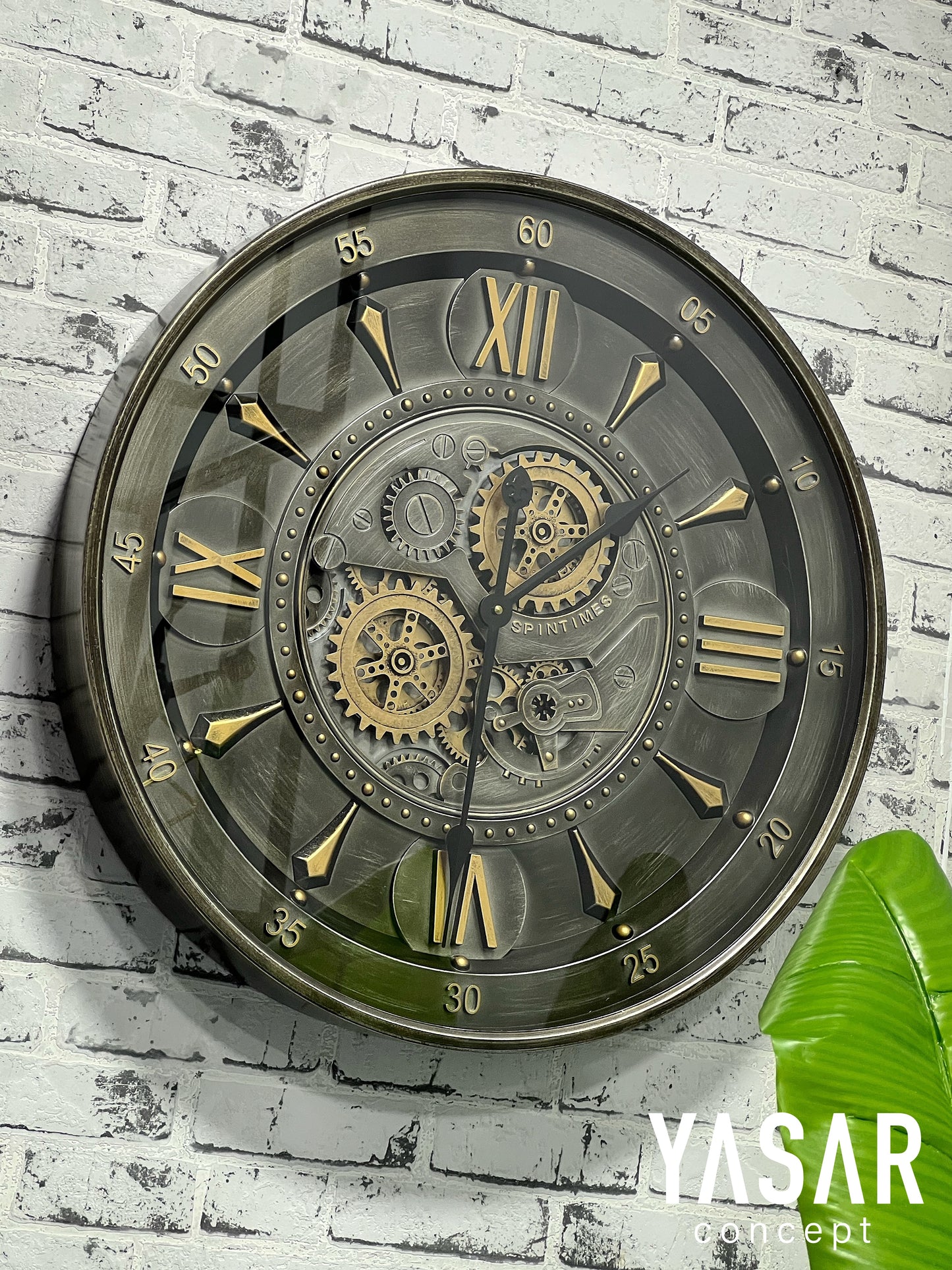 Cavallo Tempo Metal Çarklı Duvar Saati 60 Cm