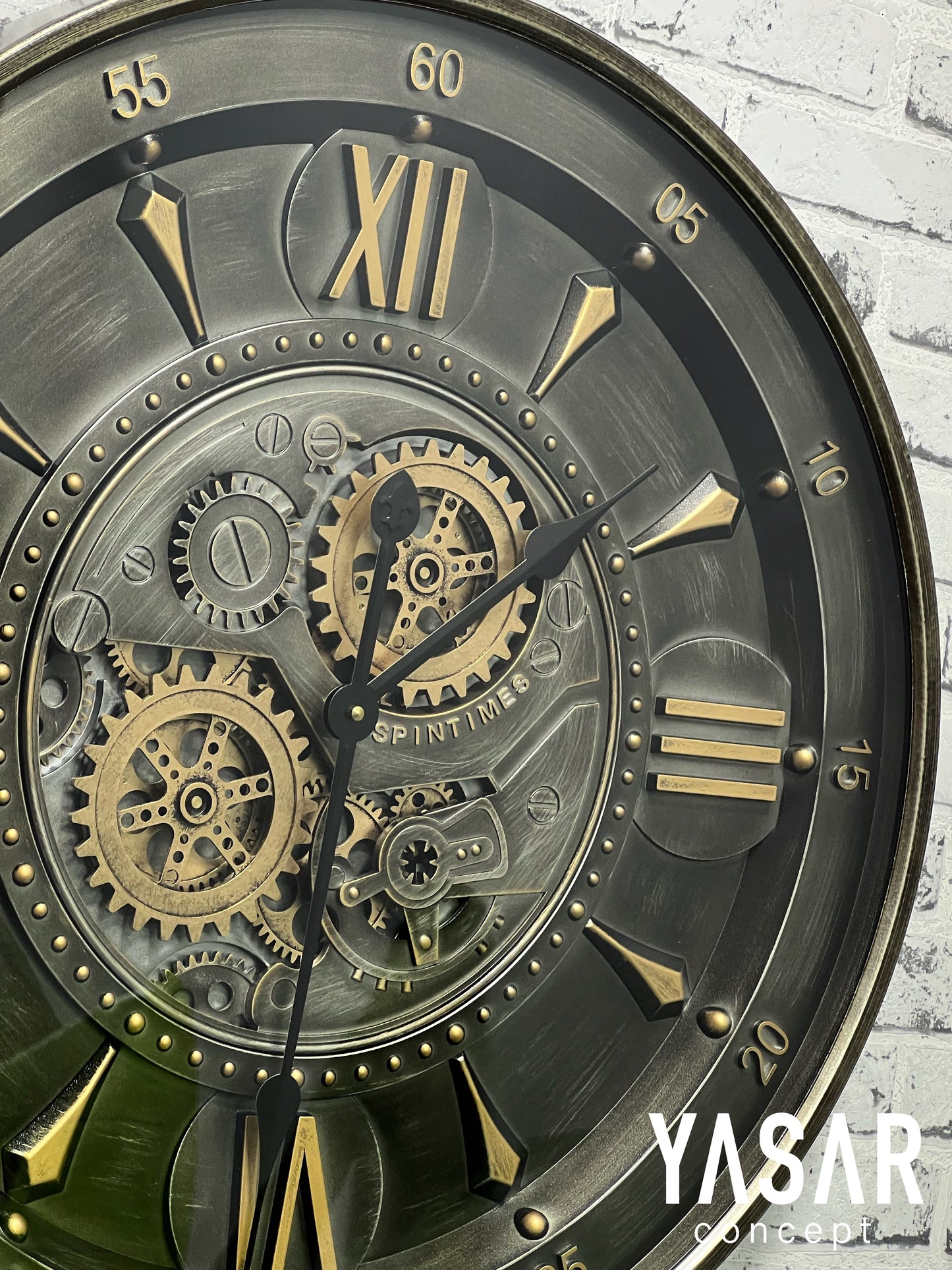 Cavallo Tempo Metal Çarklı Duvar Saati 60 Cm