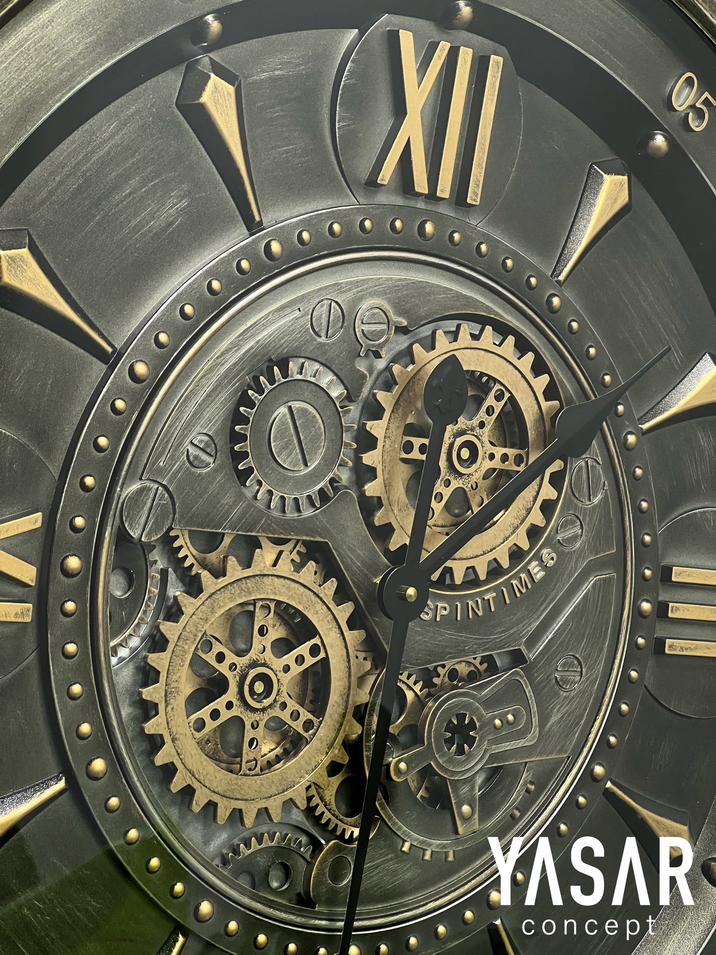 Cavallo Tempo Metal Çarklı Duvar Saati 60 Cm