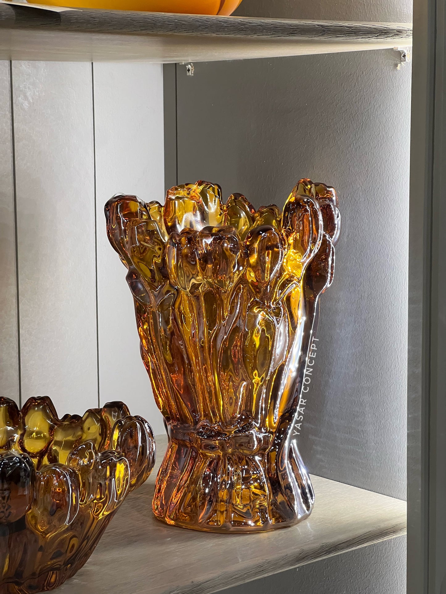 Frost Veil Amber Cam Vazo