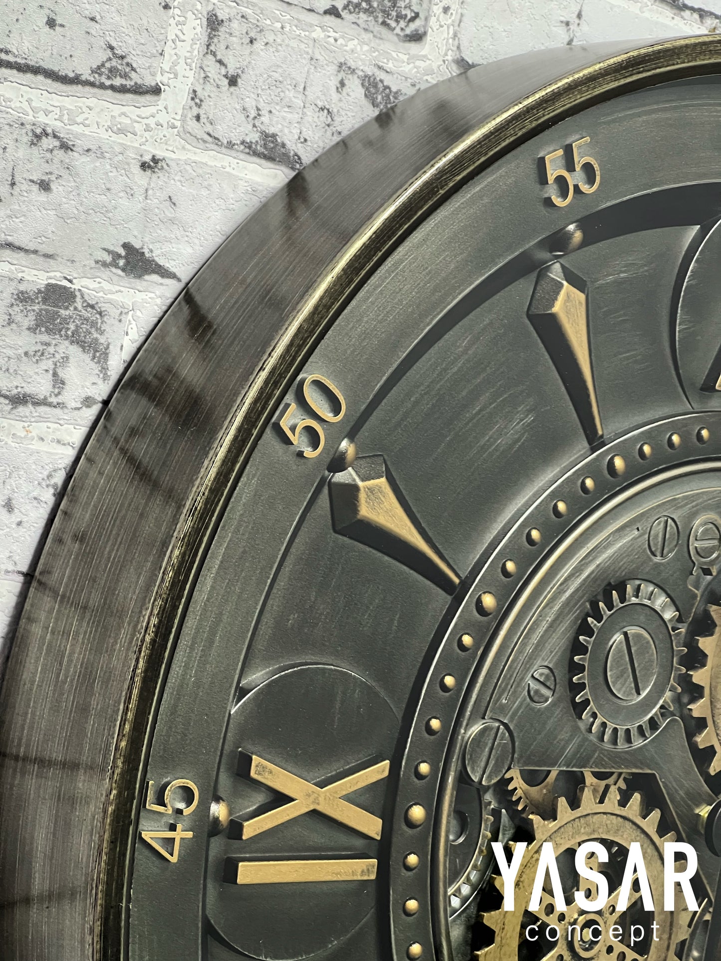 Cavallo Tempo Metal Çarklı Duvar Saati 60 Cm