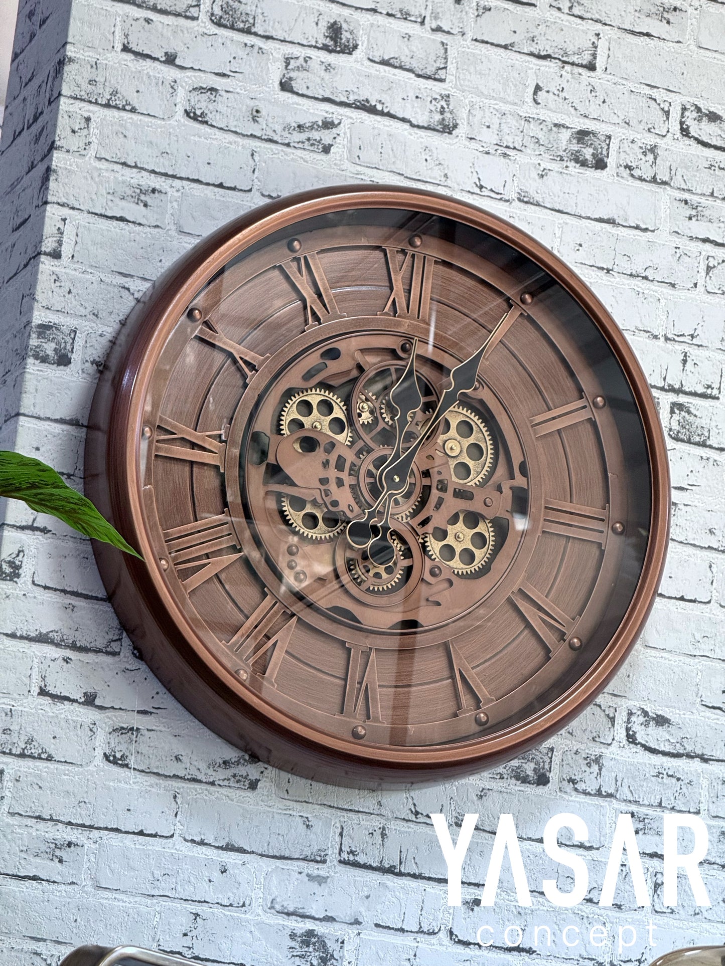 Cogrose Metal Çarklı Duvar Saati 60 Cm