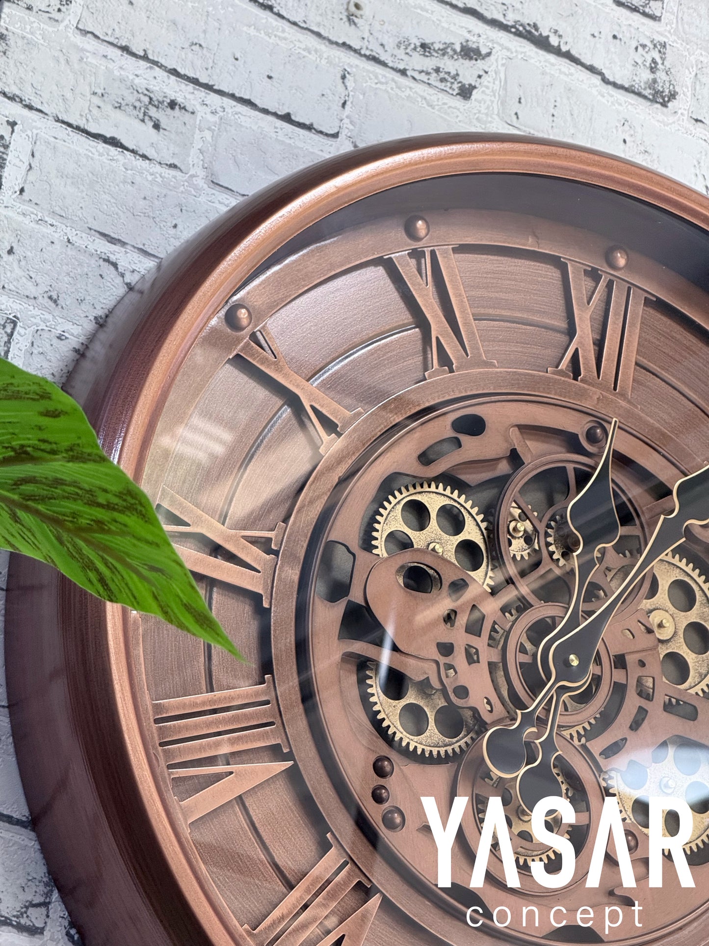 Cogrose Metal Çarklı Duvar Saati 60 Cm