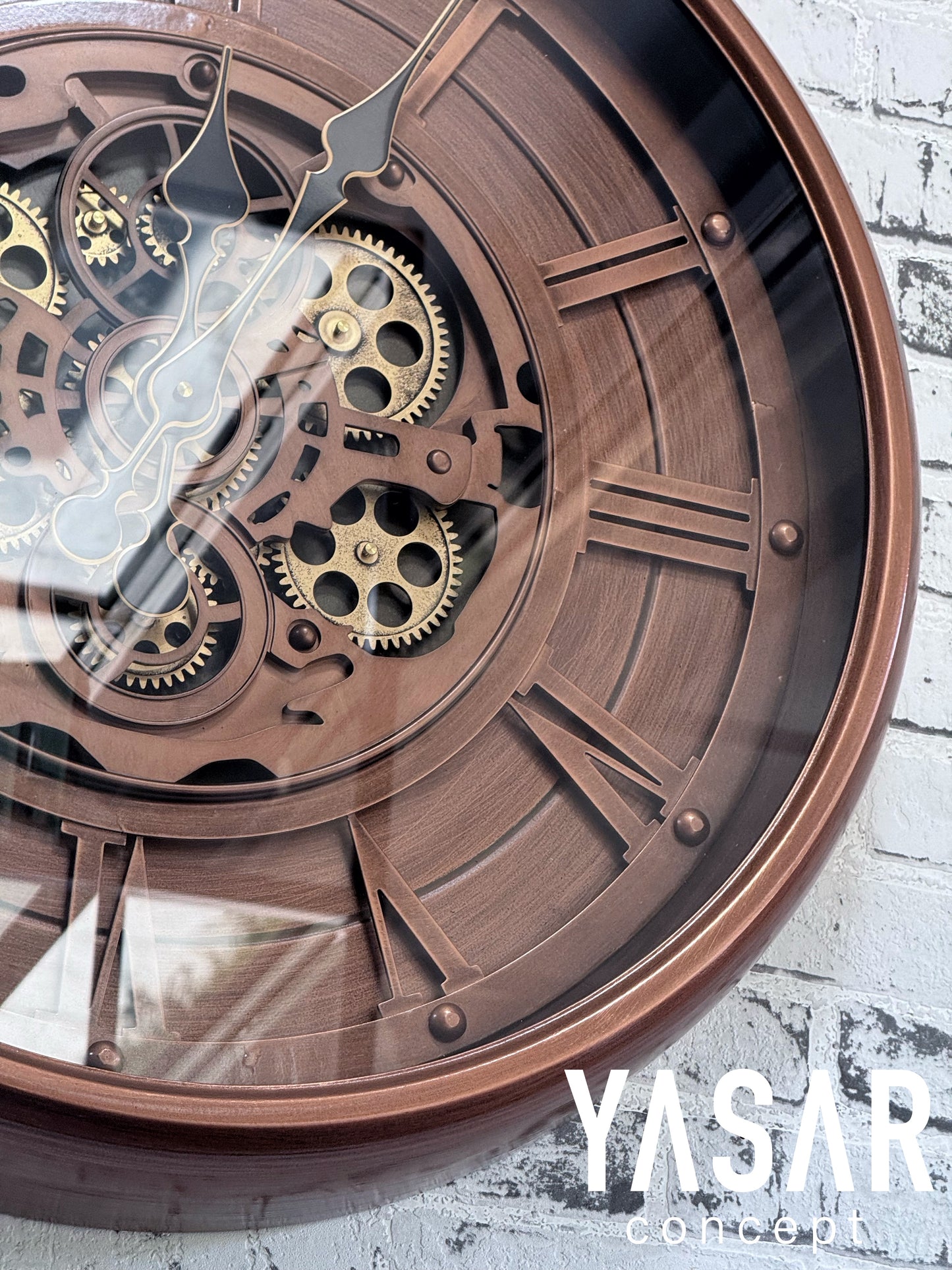 Cogrose Metal Çarklı Duvar Saati 60 Cm