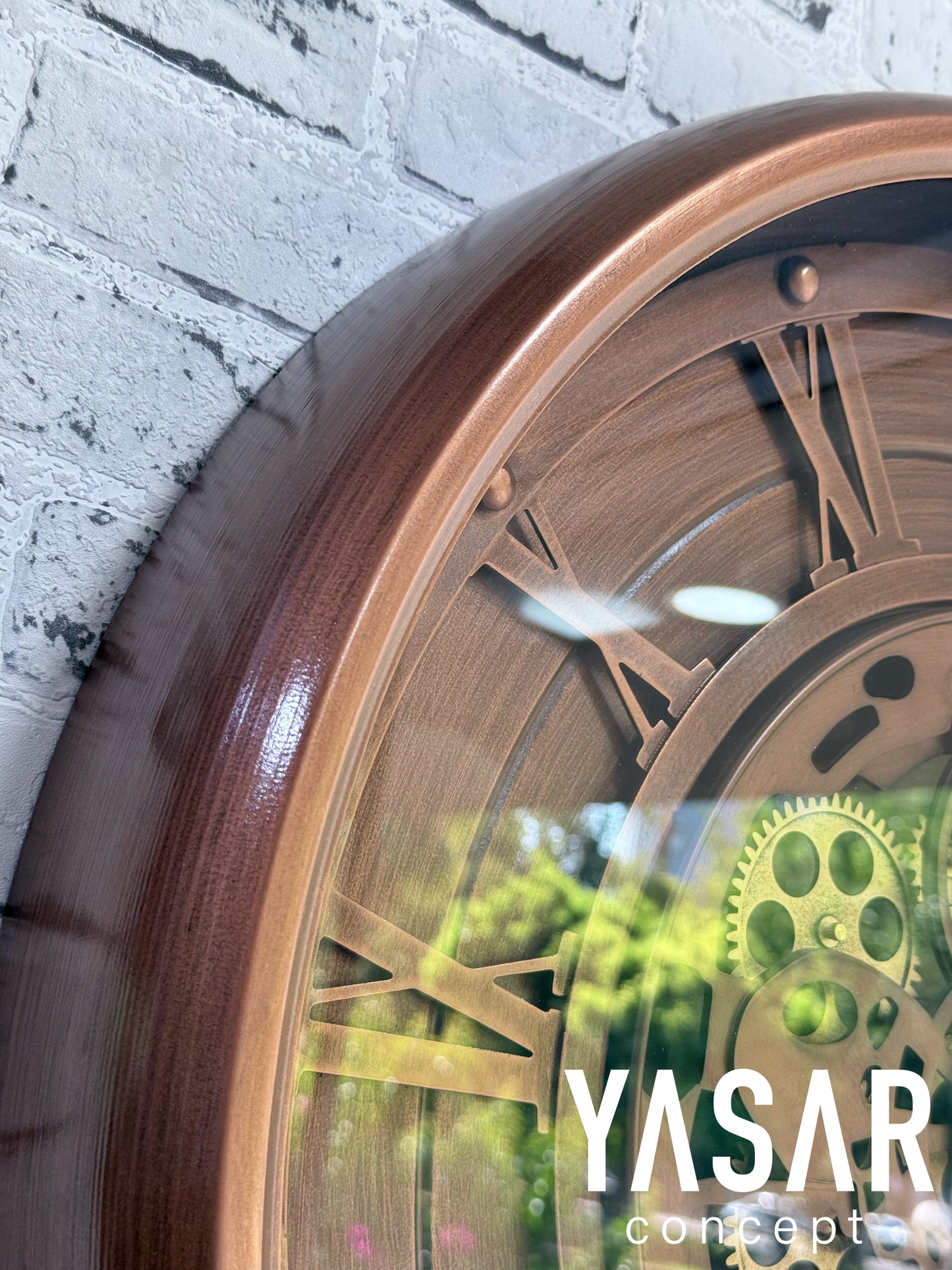 Cogrose Metal Çarklı Duvar Saati 60 Cm