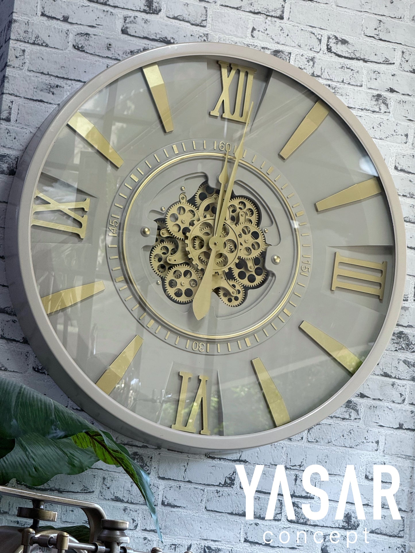 Serenelle Metal Çarklı Duvar Saati 80 Cm