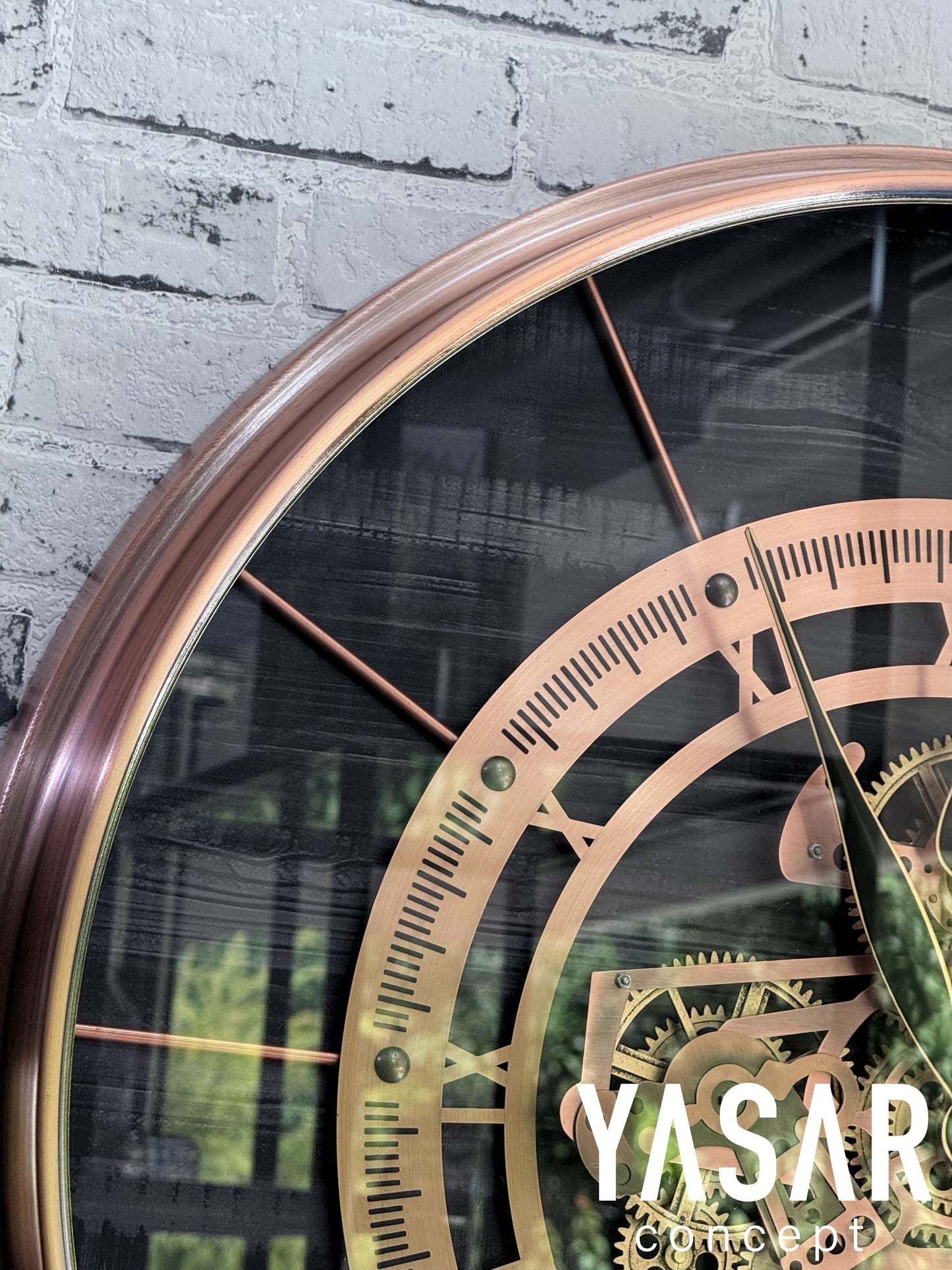 Velrosa Metal Çarklı Duvar Saati 70 Cm