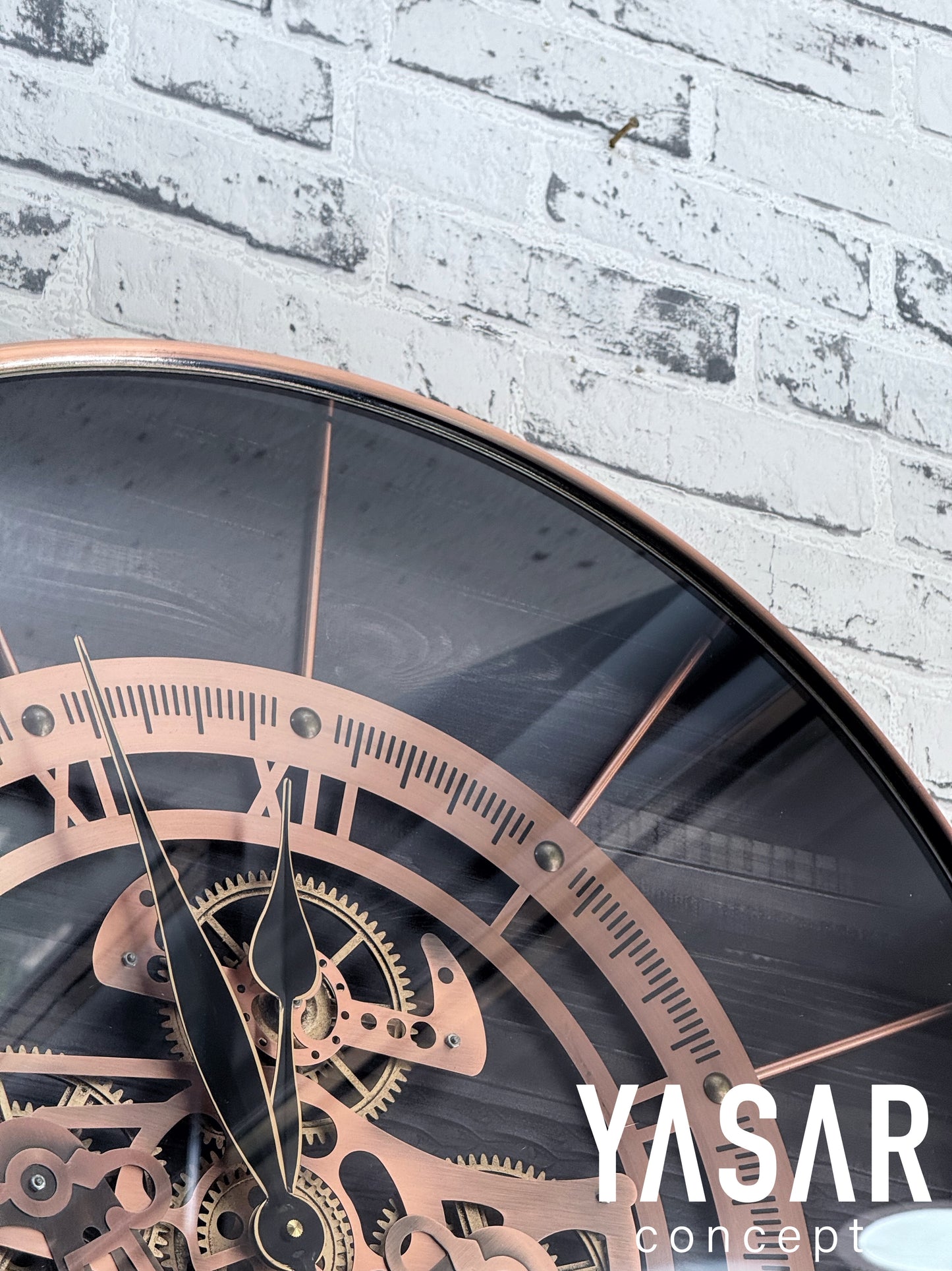 Velrosa Metal Çarklı Duvar Saati 70 Cm