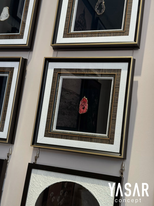 Virestone Doğal Taşlı Tablo-III (Kırmızı Agate)