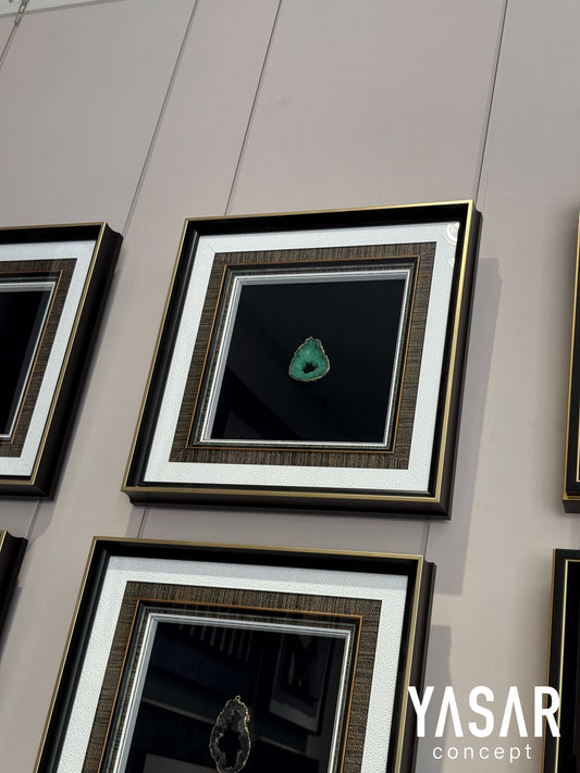 Virestone Doğal Taşlı Tablo-IV (Yeşil Agate)