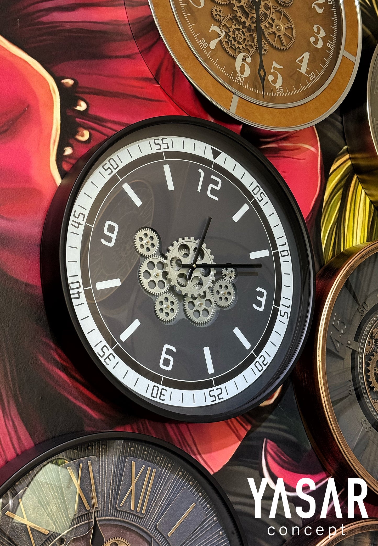 London Metal Çarklı Duvar Saati 60 Cm