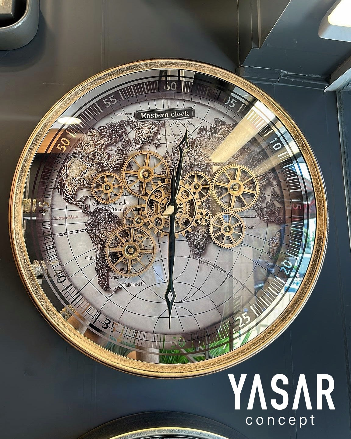 Eastern Clock Metal Çarklı Duvar Saati