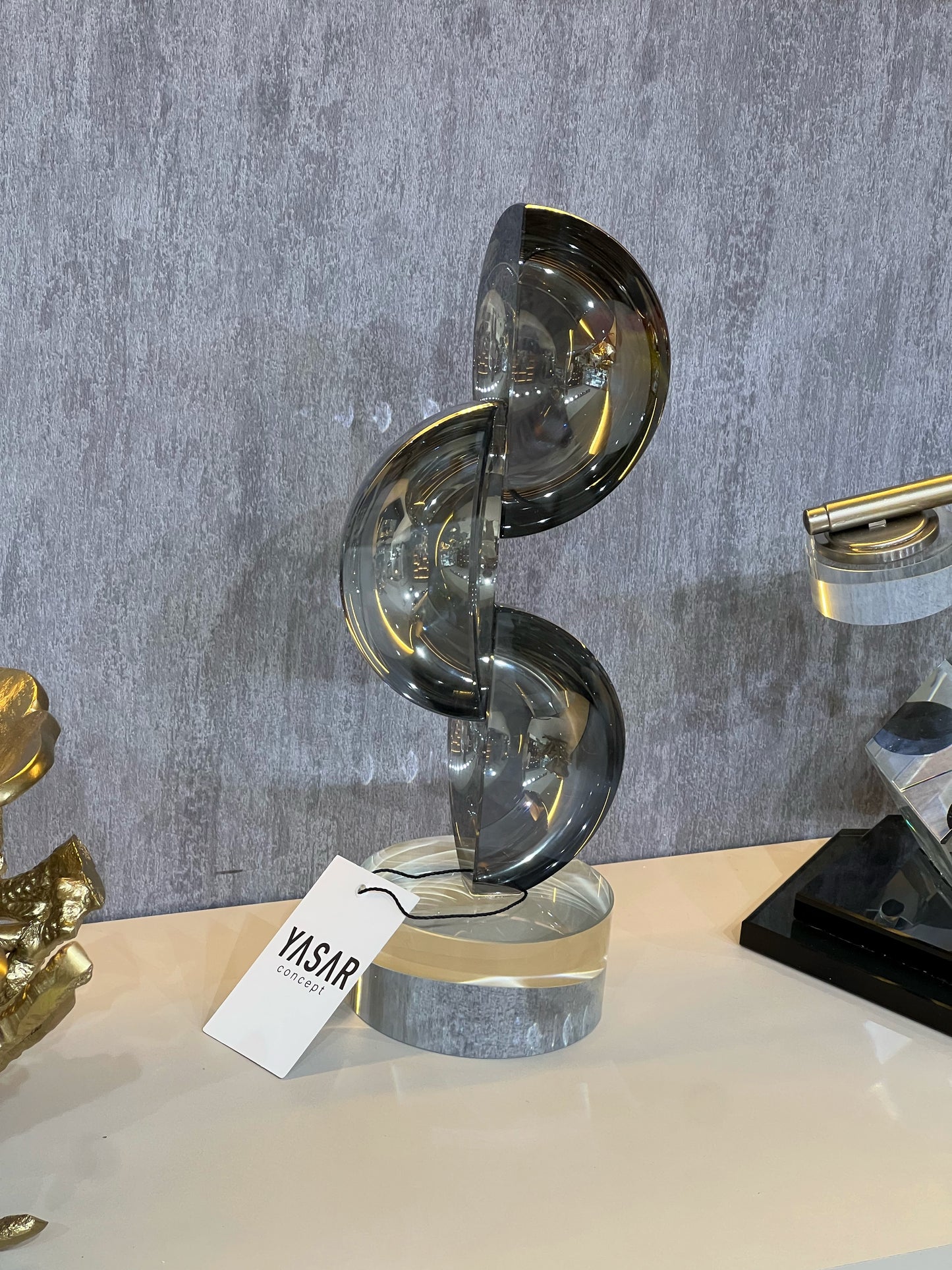 Circle Kristal Dekoratif Obje 10x26 Cm