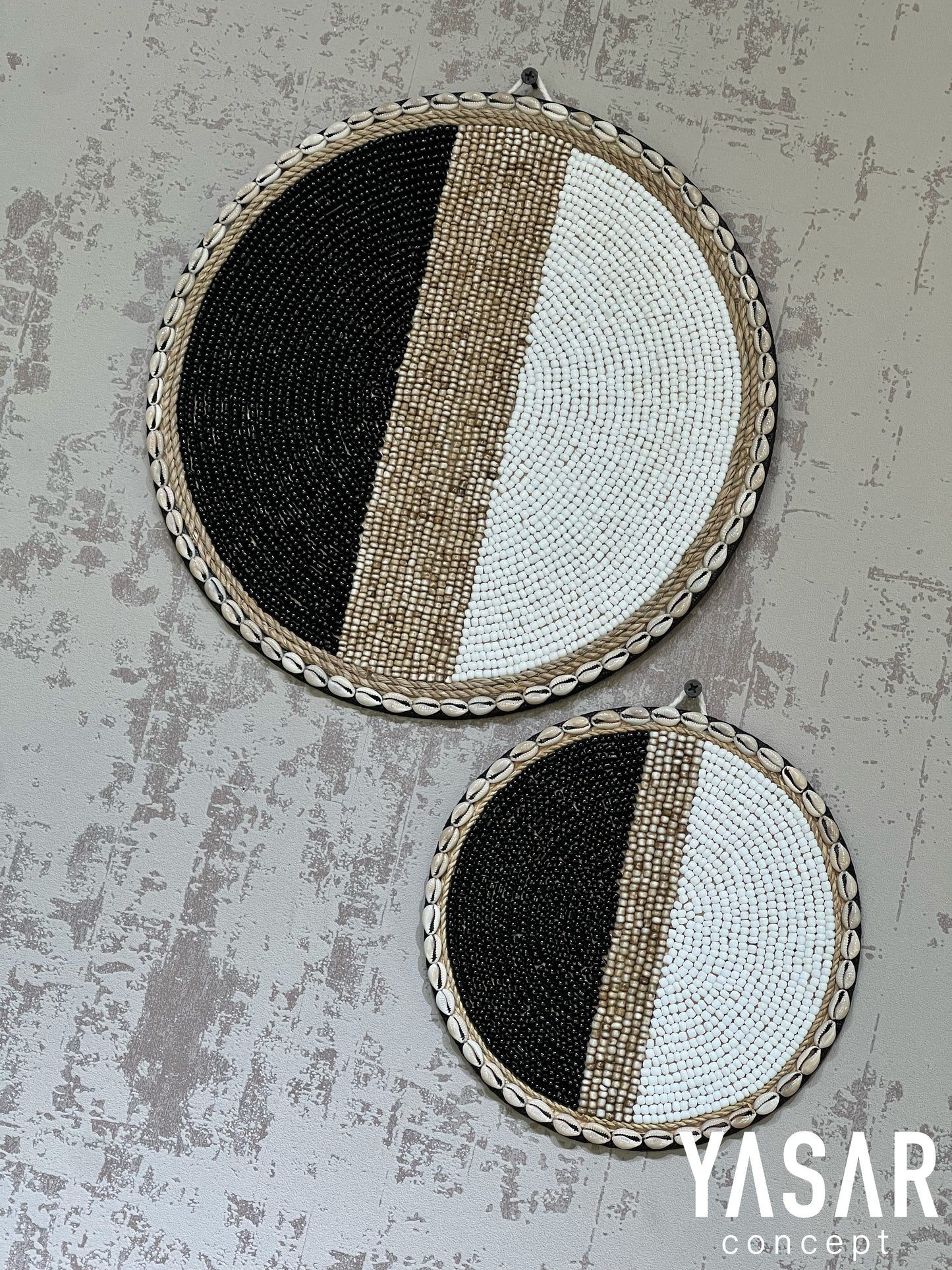 2'Li Sienna Dekoratif Disk Obje Duvar Dekoru