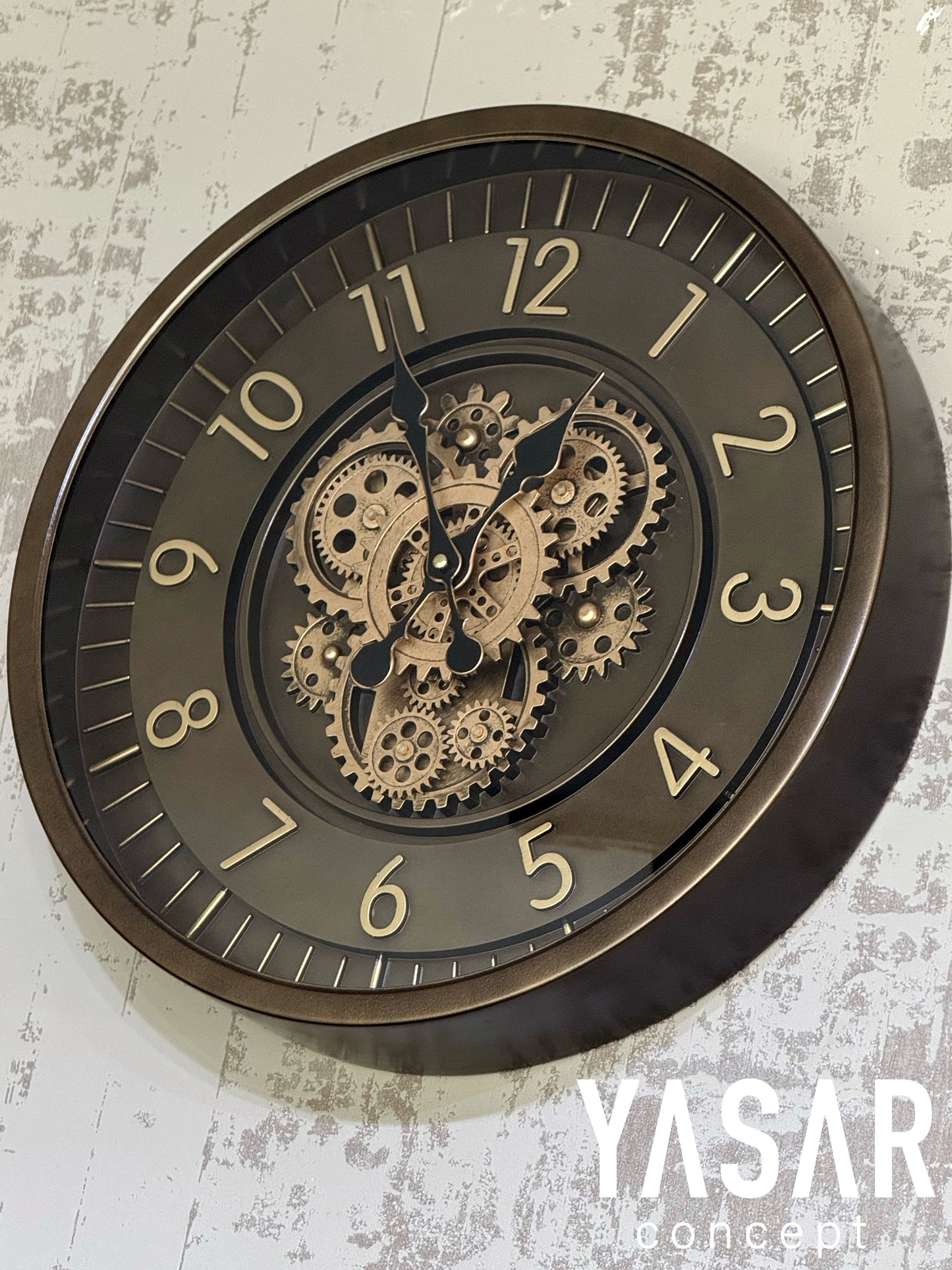 Gearithor Metal Çarklı Duvar Saati 46 Cm