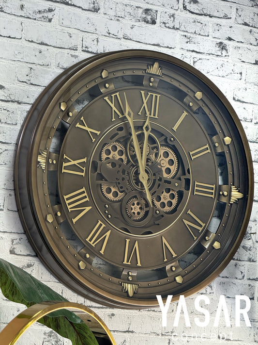 Tickvenor Metal Çarklı Duvar Saati 66 Cm