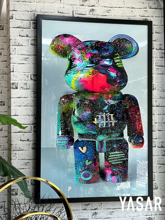 Bearbrick Pop Art Kristal Epoksi Taşlı Reçine Tablo