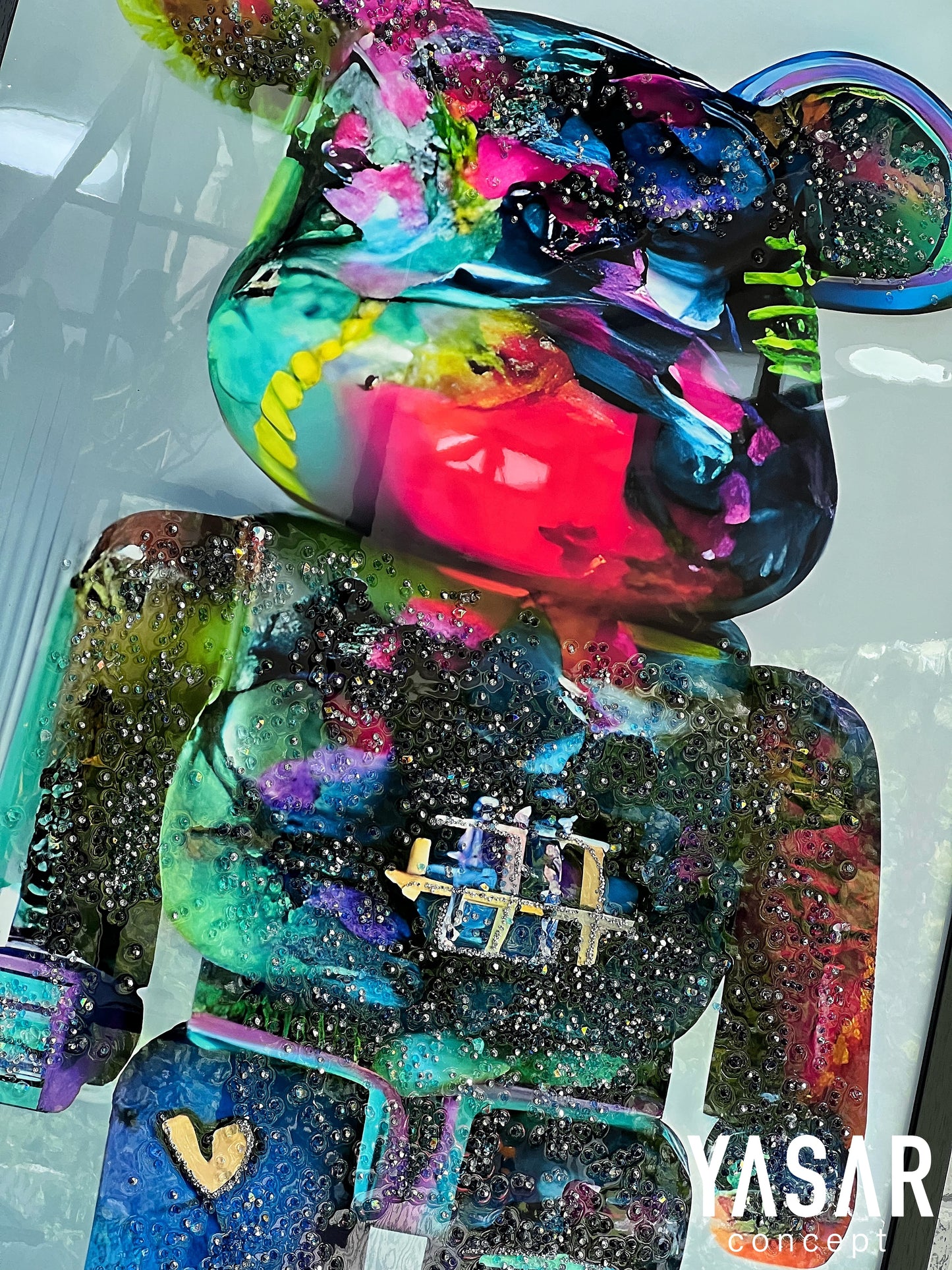 Bearbrick Pop Art Kristal Epoksi Taşlı Reçine Tablo