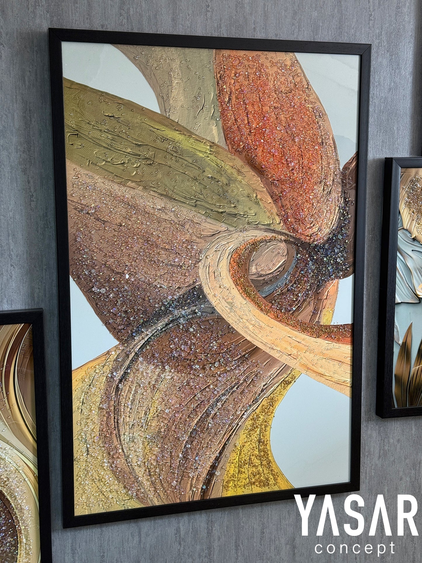 Blancrond Kristal Epoksi Taşlı Reçine Tablo 85x125 Cm