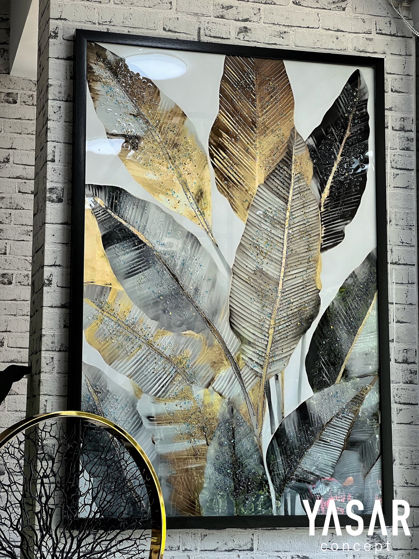 Eternal Foliage Kristal Epoksi Taşlı Reçine Tablo